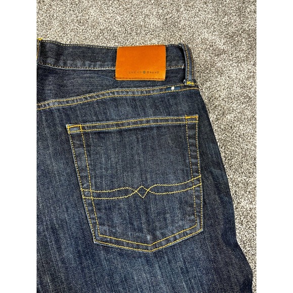 Lucky Brand Jeans Mens W34 L32 Denim 211Original Straight Flat Front Blue - Picture 3 of 12